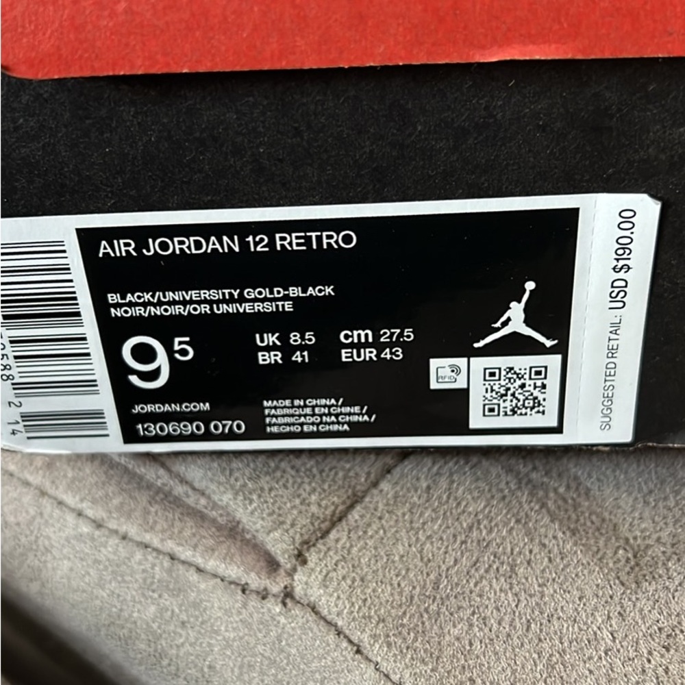 Air Jordan 12 Retro - Men’s 9.5